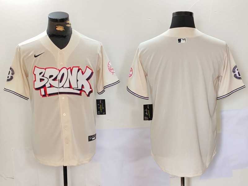 Men%27s New York Yankees Blank Cream Vapor Limited Stitched Baseball Jersey->philadelphia phillies->MLB Jersey
